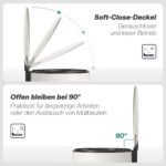 Virtuvės šiukšliadėžė 30 l, pedalinė, švelniu uždarymu – Paveikslėlis 5