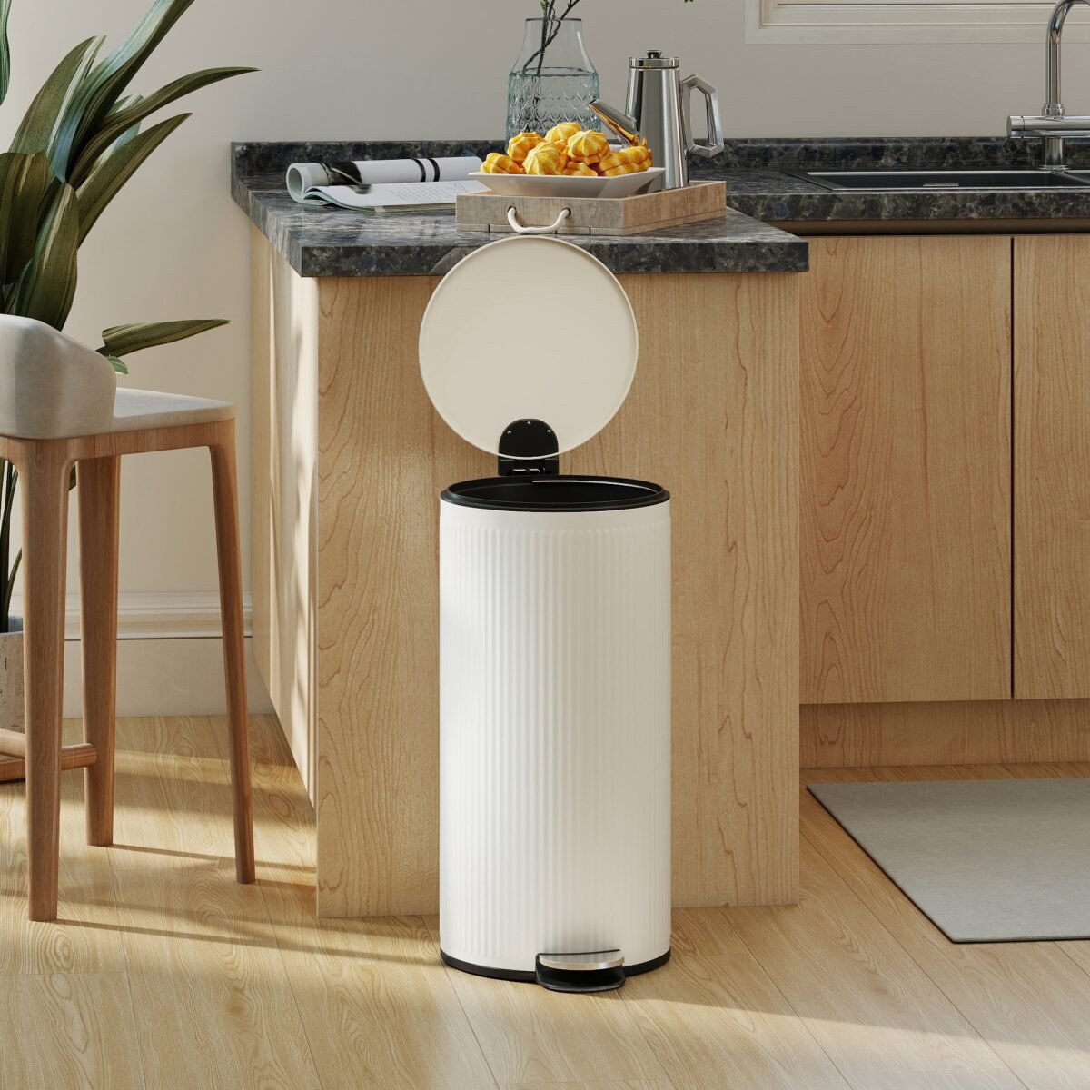 Virtuvės šiukšliadėžė 30 l, pedalinė, švelniu uždarymu – Paveikslėlis 8