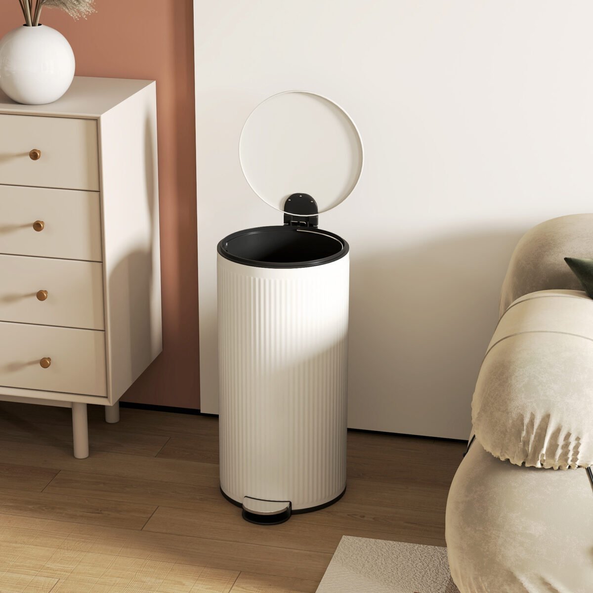 Virtuvės šiukšliadėžė 30 l, pedalinė, švelniu uždarymu – Paveikslėlis 9