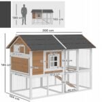 Vištidė 4 vištoms su išbėgimo zona ir ištraukiamu dugnu