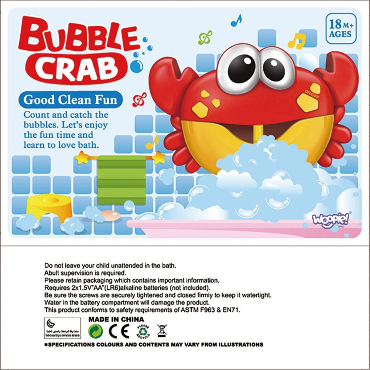 Vonios putas gaminantis krabas su melodija – Paveikslėlis 5