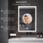 Vonios veidrodinė spintelė su reguliuojamu LED apšvietimu ir nurasojančia funkcija 50x70 cm – Paveikslėlis 4