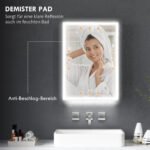 Vonios veidrodinė spintelė su reguliuojamu LED apšvietimu ir nurasojančia funkcija 50x70 cm – Paveikslėlis 6