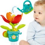 Vonios žaislas žydinti gėlė su laistytuvu