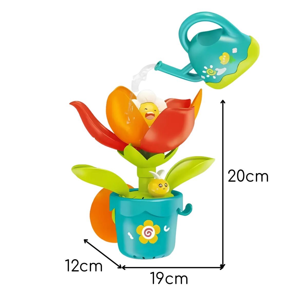 Vonios žaislas žydinti gėlė su laistytuvu – Paveikslėlis 6