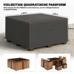 Žiemai atsparus apsauginis sodo baldų uždangalas iš 420D Oksfordo audinio – Paveikslėlis 3