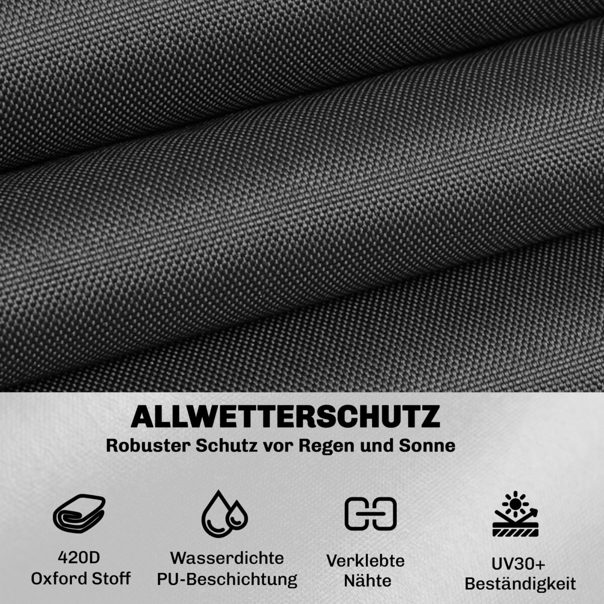 Žiemai atsparus apsauginis sodo baldų uždangalas iš 420D Oksfordo audinio – Paveikslėlis 4