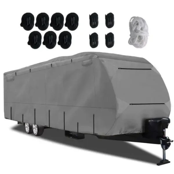 Apsauginis kemperio uždangalas su daugiasluoksniu kvėpuojančiu audiniu 493 x 260 cm (Pilka)