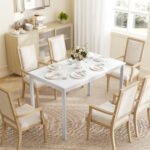 Išskleidžiamas valgomojo stalas, 80-120 cm, 4-6 asmenims – Paveikslėlis 7