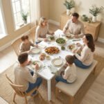 Išskleidžiamas valgomojo stalas, 80-120 cm, 4-6 asmenims – Paveikslėlis 3