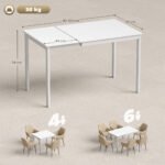 Išskleidžiamas valgomojo stalas, 80-120 cm, 4-6 asmenims – Paveikslėlis 8