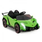 Licencijuotas Lamborghini vaikiškas elektromobilis su nuotolinio valdymo pultu (Žalia)