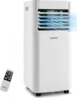 Nešiojamas oro kondicionierius 9000 BTU vėsinantis ir drėgmę šalinantis (Balta)