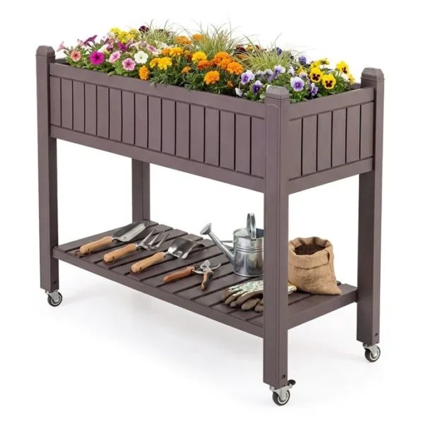 Pakeliama daržo lysvė su ratukais ir vandens lygio indikatoriumi (Ruda)