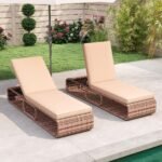 Sodo lauko gultas su reguliuojama nugaros atrama ir daiktadėže 1 vnt