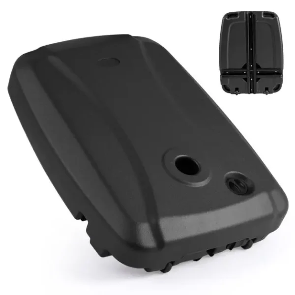 Pripildomas lauko skėčio stovas su ratukais (Juoda)