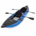 Pripučiamas kajakas su aliumininiais irklais ir paminkštintomis EVA sėdynėmis (Mėlyna)
