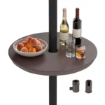 Reguliuojamas staliukas su integruota anga prie skėčio nuo saulės (Ruda)