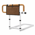 Reguliuojamo pločio ir aukščio sulankstomas lovos turėklas senjorams (Ruda)