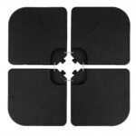 Vandeniu ar smėliu pildomas sodo skėčio pagrindas (Juoda)