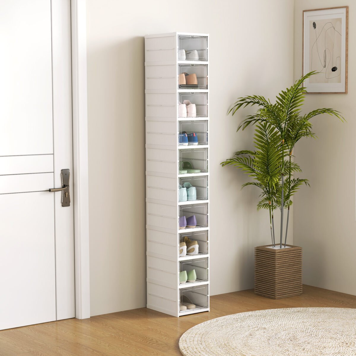 10 pakopų sulankstoma batų lentyna – Paveikslėlis 2