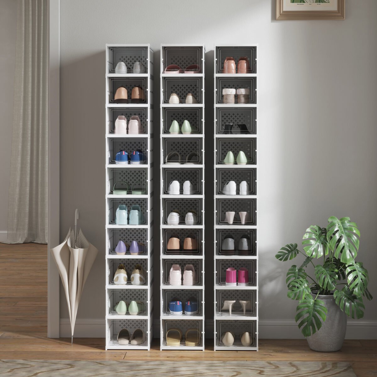 10 pakopų sulankstoma batų lentyna – Paveikslėlis 7