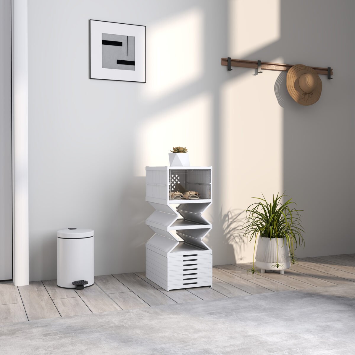 10 pakopų sulankstoma batų lentyna – Paveikslėlis 8