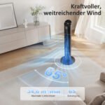 Bokštinis ventiliatorius su WiFi valdymu ir tyliuoju miego režimu 116 cm – Paveikslėlis 5