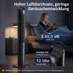 Bokštinis ventiliatorius su WiFi valdymu ir tyliuoju miego režimu 116 cm – Paveikslėlis 7