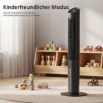 Bokštinis ventiliatorius su WiFi valdymu ir tyliuoju miego režimu 116 cm – Paveikslėlis 9