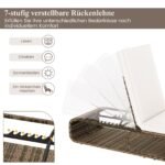 Rataniniai lauko gultai su reguliuojamu atlošu ir pagalvėlėmis 2 vnt (Smėlio) – Paveikslėlis 3