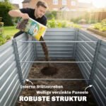 2 vnt. cinkuoto plieno 60 cm gylio pakeltų sodo lysvių – Paveikslėlis 5