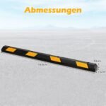 Guminiai automobilio ratų atmušėjai skirti iki 4000 kg apkrovai 2 vnt (Juoda)