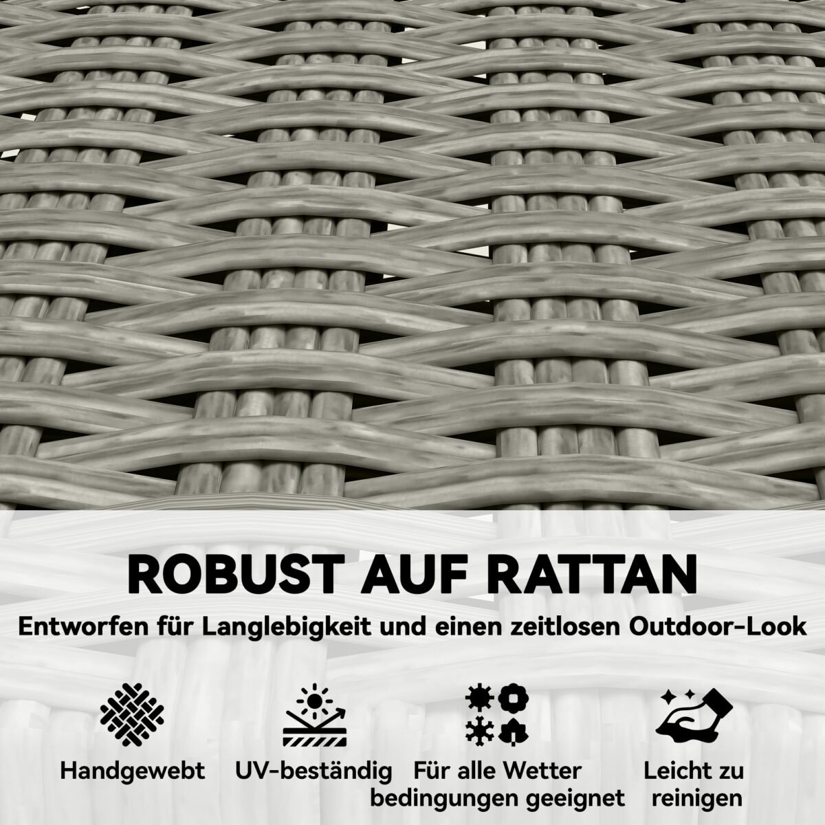 2 vnt. sulankstomų sodo kėdžių su akaciniu rėmu ir orui pralaidžia PE ratano sėdyne – Paveikslėlis 5