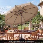 Skėtis nuo saulės su rankine rankena ir pasvirimo funkcija 270 cm (Ruda) – Paveikslėlis 2