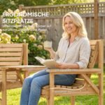 3 dalių sodo baldų komplektas su nuimamu staliuku ir skėčio anga – Paveikslėlis 6