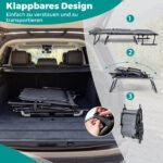 3-in-1 sulankstomas sodo gultas su reguliuojamu atlošu ir galvos atrama (Pilka + Juoda) – Paveikslėlis 5