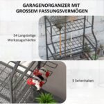 3 pakopų mobilus sodo įrankių organizatorius