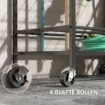 3 pakopų mobilus sodo įrankių organizatorius