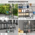 3 pakopų mobilus sodo įrankių organizatorius