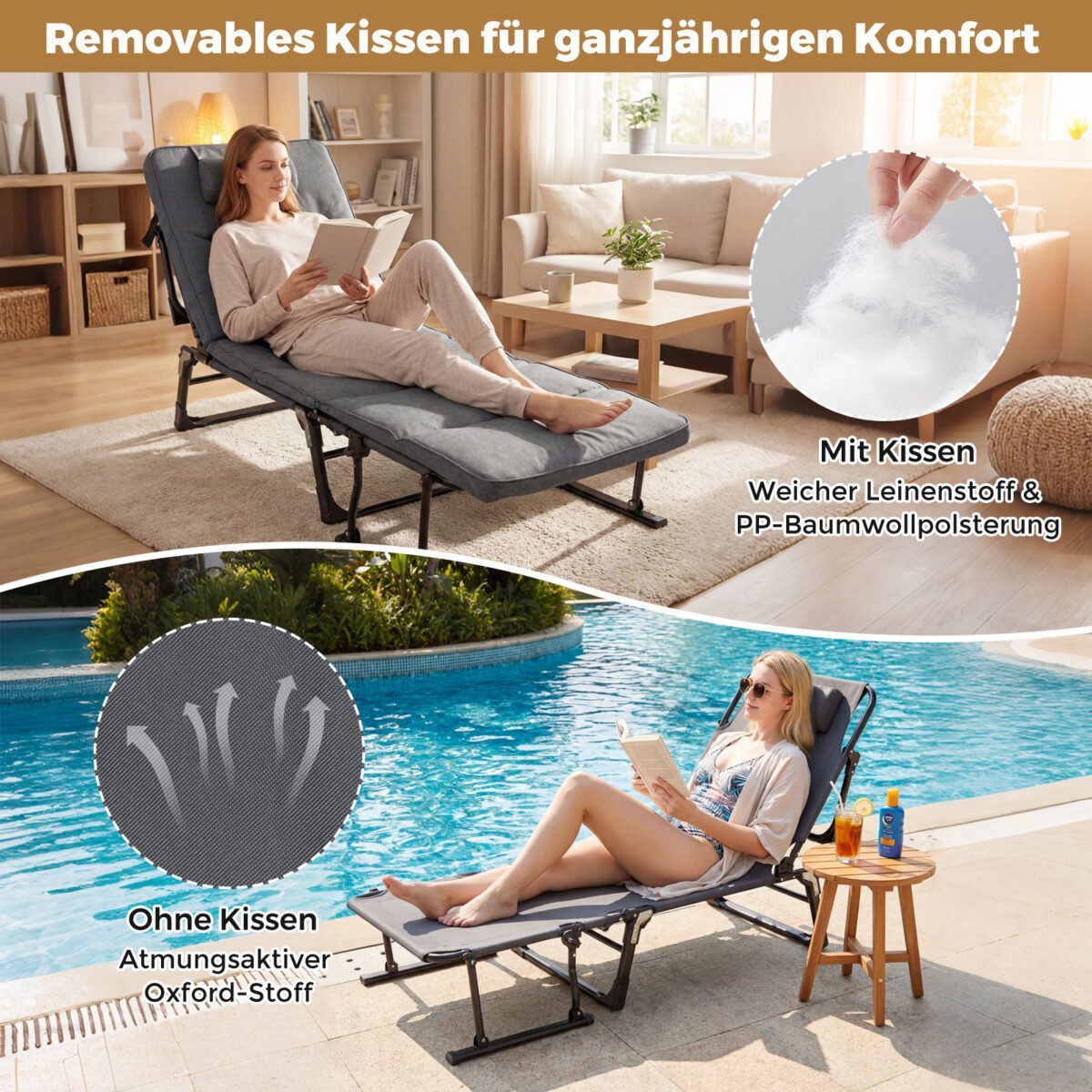 3 viename sodo gultas su reguliuojama atlošo padėtimi ir galvos atrama (Pilka) – Paveikslėlis 3