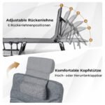 3 viename sodo gultas su reguliuojama atlošo padėtimi ir galvos atrama (Pilka) – Paveikslėlis 4