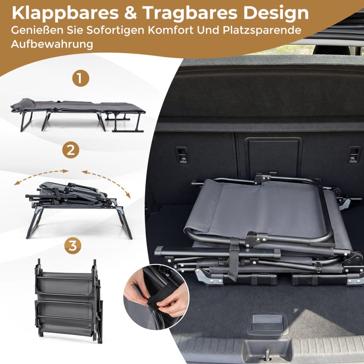 3 viename sodo gultas su reguliuojama atlošo padėtimi ir galvos atrama (Pilka) – Paveikslėlis 5