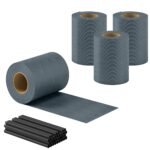 4 dalių UV ir vandeniui atsparių tvoros privatumo juostų rinkinys su tvirtinimo spaustukais 35 m x 19 cm