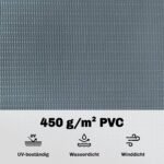 4 dalių UV ir vandeniui atsparių tvoros privatumo juostų rinkinys su tvirtinimo spaustukais 35 m x 19 cm