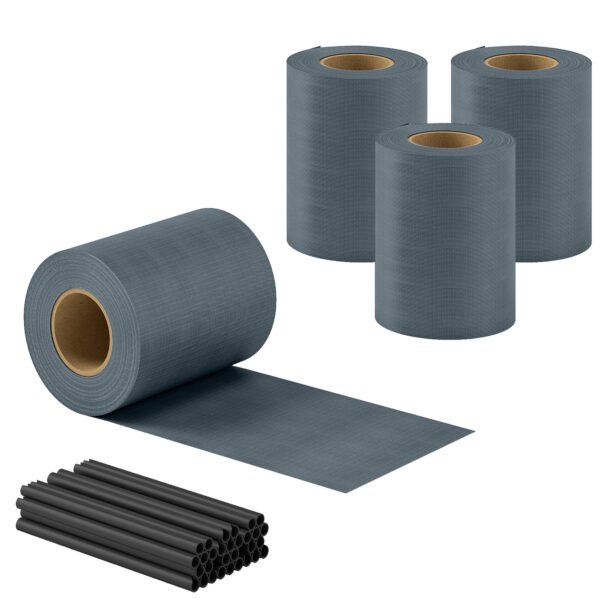 4 dalių UV ir vandeniui atsparių tvoros privatumo juostų rinkinys su tvirtinimo spaustukais 35 m x 19 cm