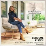 4 dalių poliratano lauko poilsio komplektas su giliomis sėdynėmis ir storomis pagalvėmis – Paveikslėlis 6