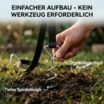 4 vnt. 32 cm spiraliniai žemės inkarai su reguliuojamais diržais – Paveikslėlis 6