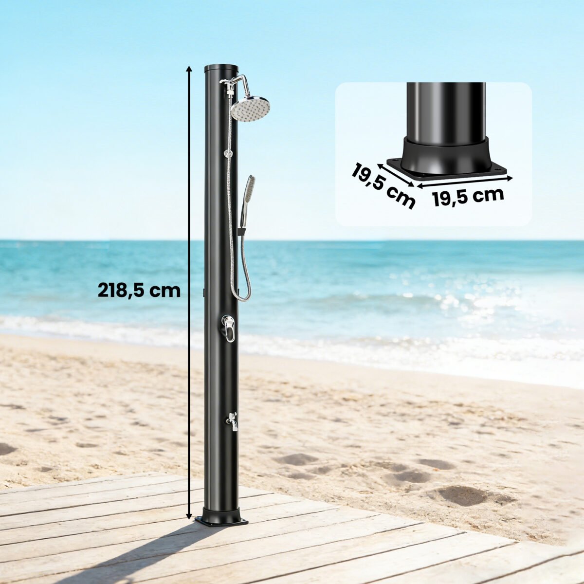 40 l saulės dušas su reguliuojama temperatūra ir įvairiais purškimo režimais – Paveikslėlis 3