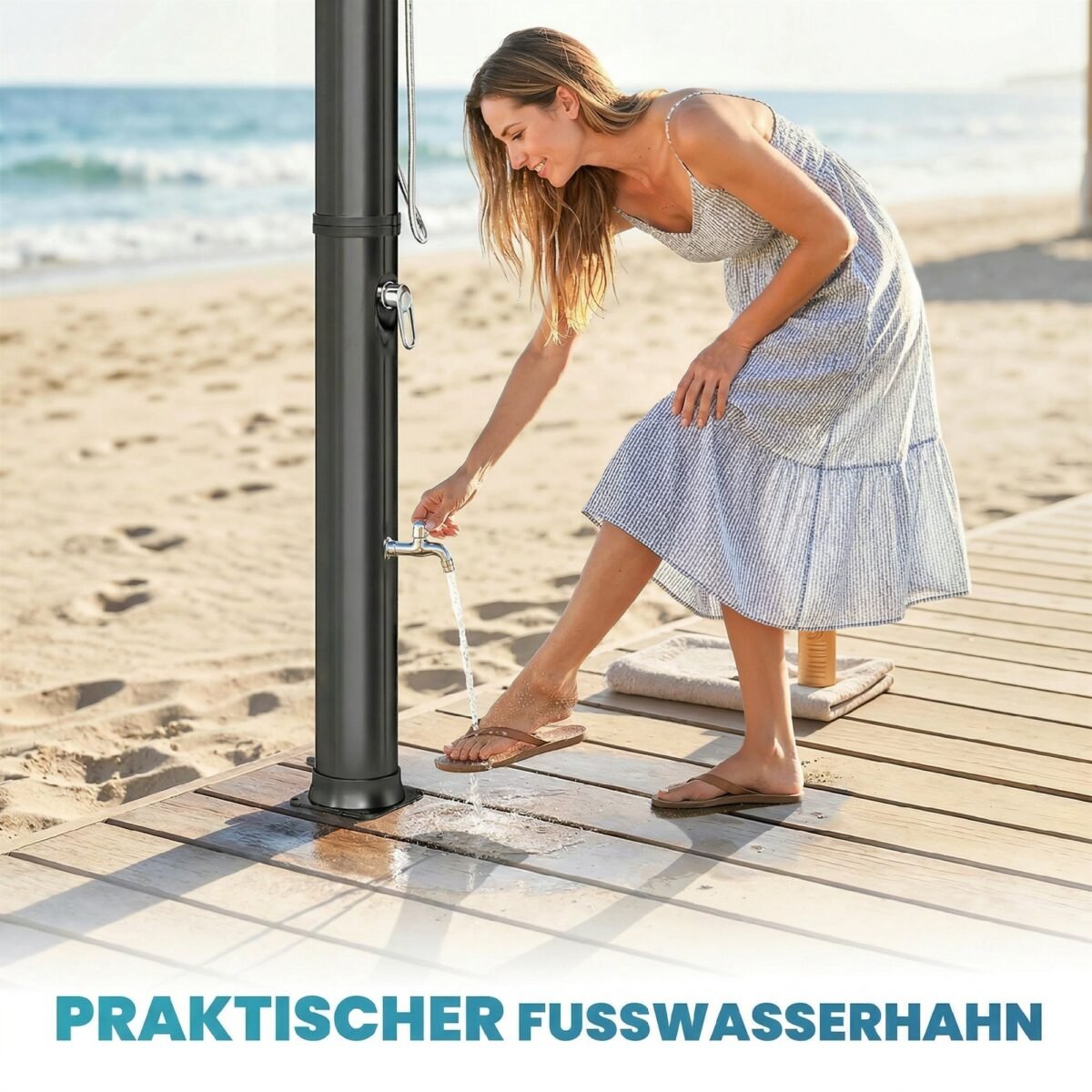 40 l saulės dušas su reguliuojama temperatūra ir įvairiais purškimo režimais – Paveikslėlis 6